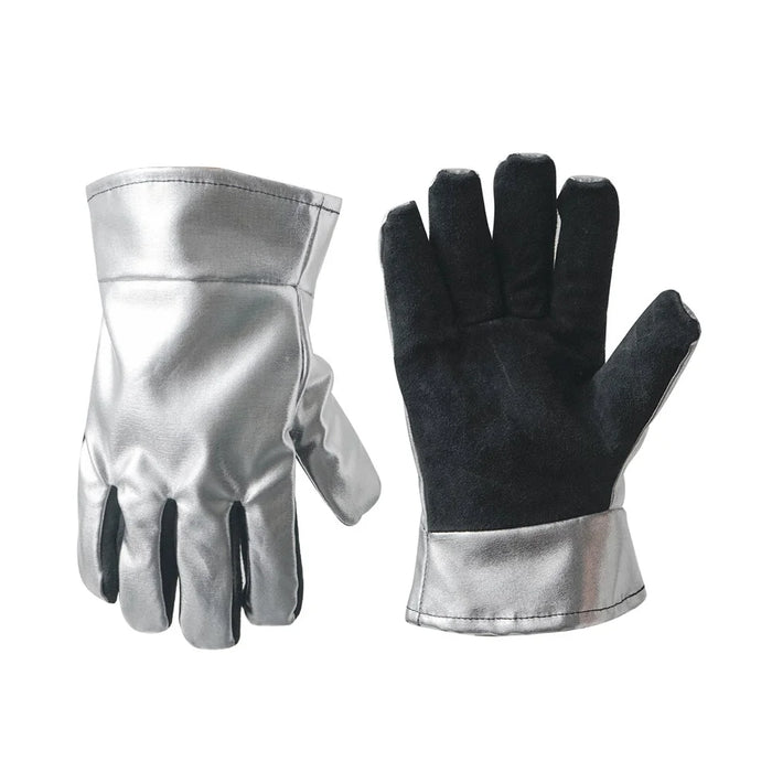 CLS High Temperature Resistant Gloves for Industrial Use Aluminum Foil Insulated Full Finger Mittens, 19 x 25.5 x 2.5cm - 1