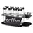 Coffee Bean Storage Jars Display Rack Set with 8 Bottles / Funnel Transparent Airtight Containers - Black - 1