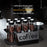 Coffee Bean Storage Jars Display Rack Set with 8 Bottles / Funnel Transparent Airtight Containers - Black - 2
