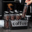Coffee Bean Storage Jars Display Rack Set with 8 Bottles / Funnel Transparent Airtight Containers - Black - 6