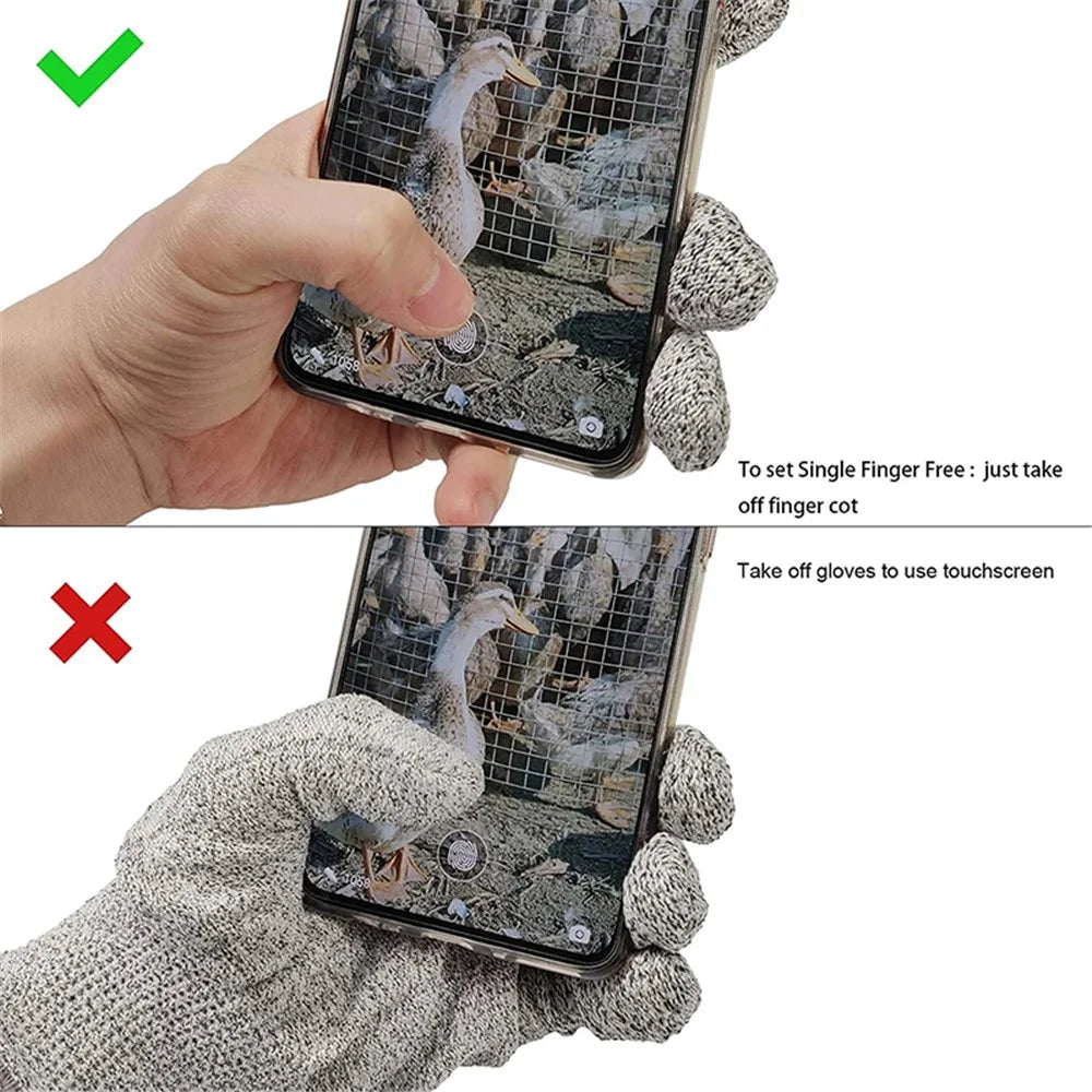 10Pcs Finger Cots 5-Level Cut Resistant Finger Protection Covers for Garden Picking Carving Kitchen Work - Grey - 3