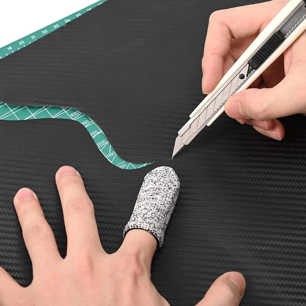 10Pcs Finger Cots 5-Level Cut Resistant Finger Protection Covers for Garden Picking Carving Kitchen Work - Grey - 7