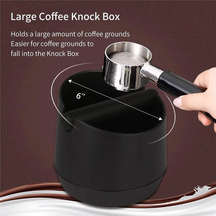 Coffee Knock Box ABS Removable Knock Bar 6.6 Inch Barista Espresso Grounds Container - 2