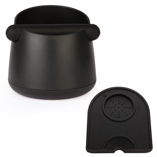 Espresso Knock Box ABS Coffee Ground Container with Tamping Mat 6.6in Large Capacity for Home Commercial - 1