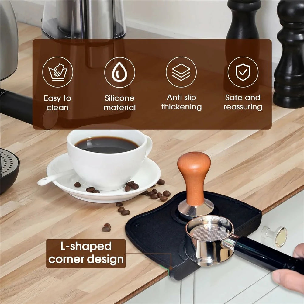 Large Espresso Knock Box 6 Inch ABS Coffee Grounds Container with Removable Rubber Bar Non-Slip Base for Home Commercial Use - 3