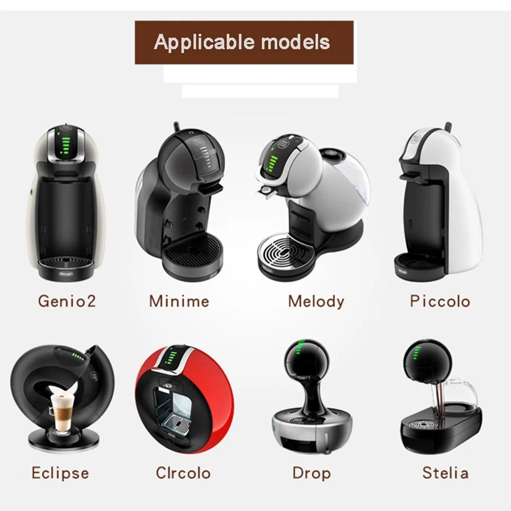 3PCS Coffee Machine Universal Capsule Cup Reusable Cup Coffee Filter BPA-free No FDA Certified Replacement with Spoon for Dolce Gusto - Black - 6