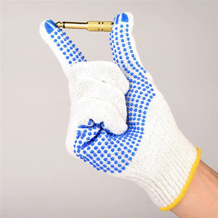 12 Pairs 800g Cotton Yarn Gloves Breathable Anti-skid Labor Protection Gloves - 5