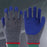 12 Pairs Latex+Cotton Line Gloves Anti-skid Hand Protection Gloves - Grey+Blue - 5