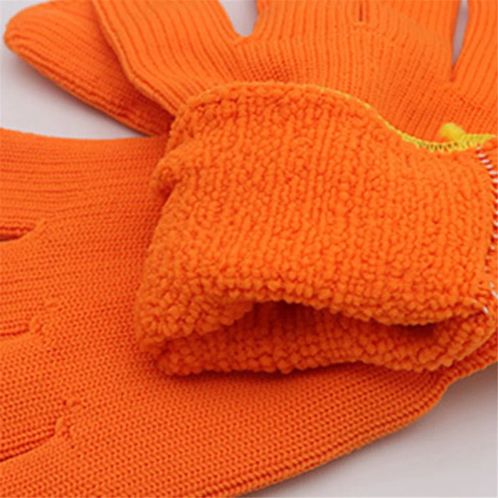 10 Pairs Thicken Knitted Gloves Terry Lining Breathable Labor Protection Gloves - Wrinkled Type - 2