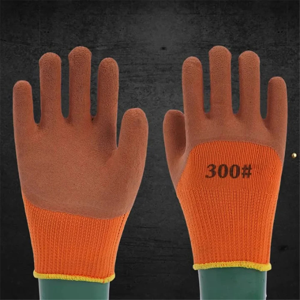 10 Pairs Winter Warm Thicken Knitted Gloves Terry Lining Labor Protection Gloves - 4
