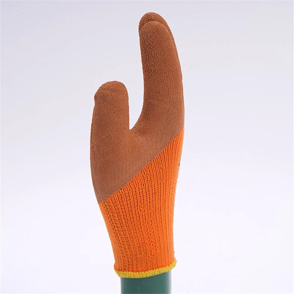 10 Pairs Winter Warm Thicken Knitted Gloves Terry Lining Labor Protection Gloves - 7