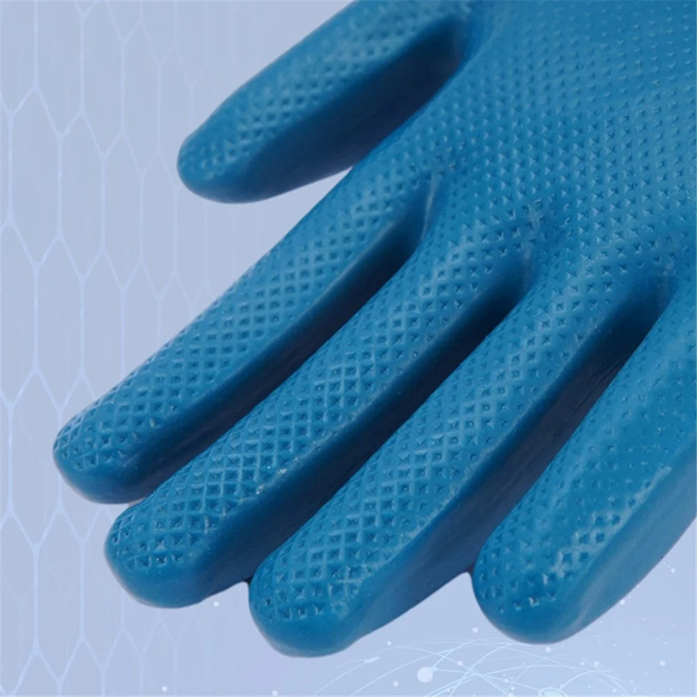CHUANGSHI 12 Pairs Latex Safety Gloves Non-Slip Breathable Gloves for Industrial Work - 2
