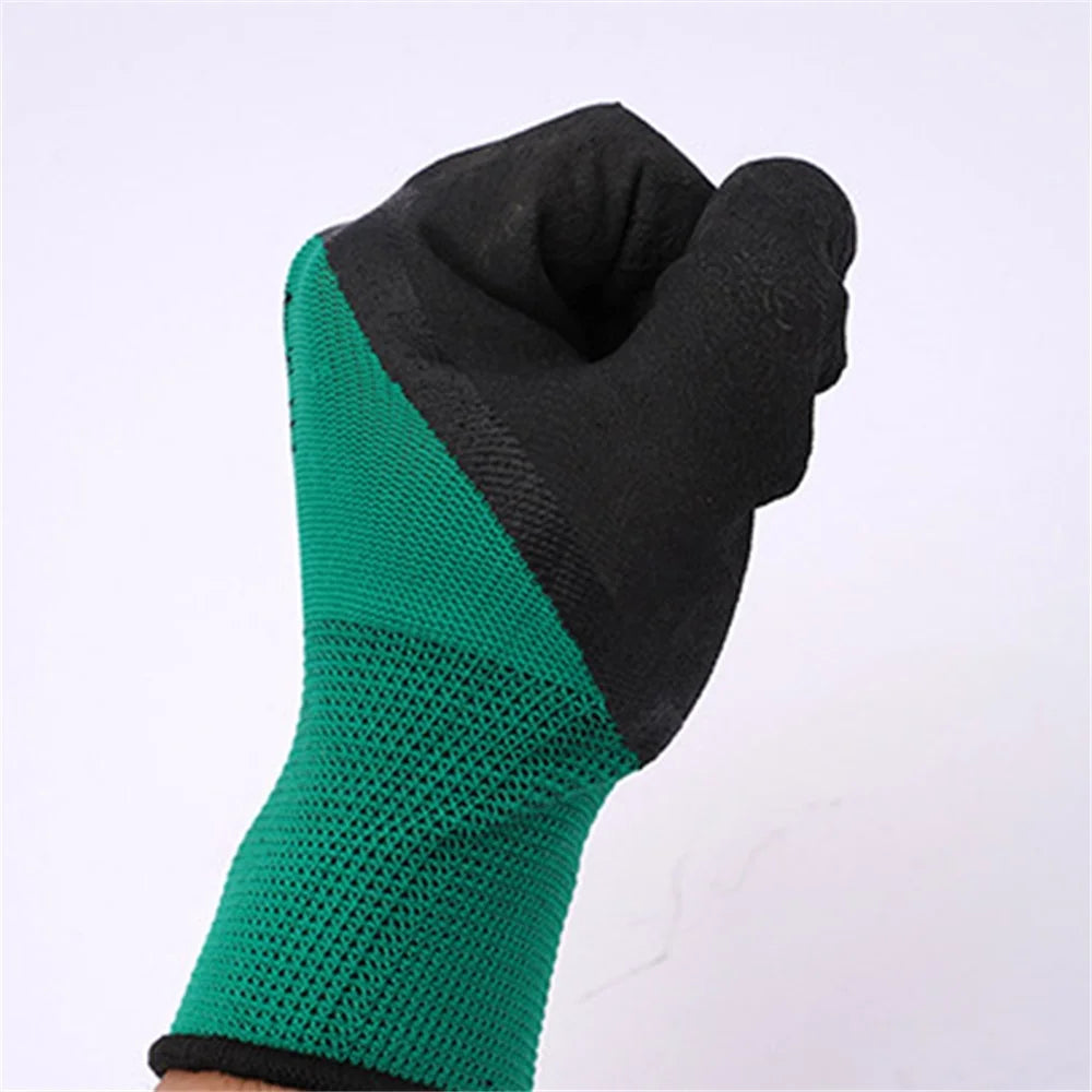 CHUANGSHI 12 Pairs Foam Latex Labor Gloves Anti-Slip Gardening Work Gloves - 3