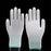 10 Pairs / Bag PU+Nylon Gloves Breathable Labor Protection Gloves, Size M - White+Green - 2
