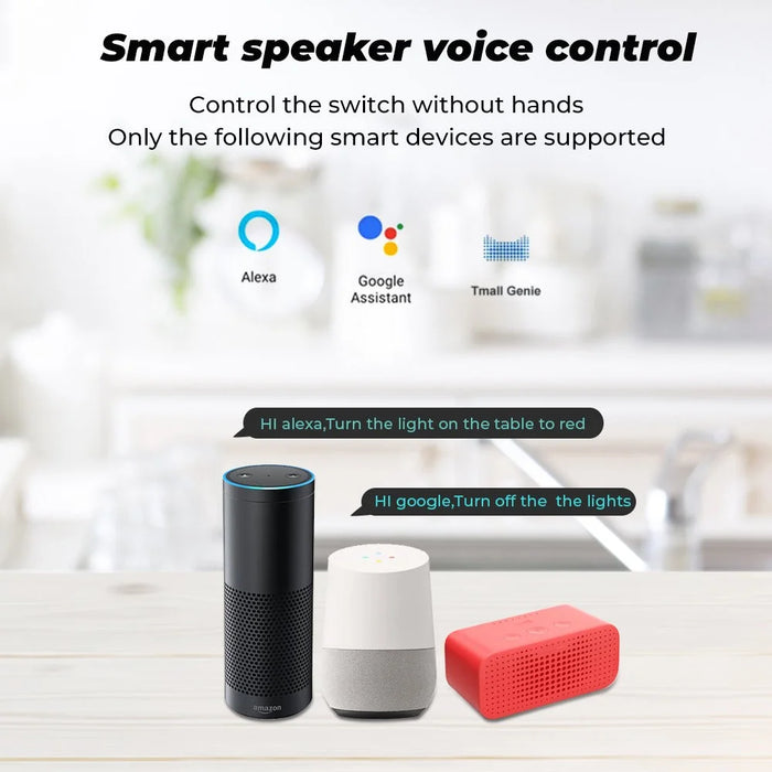 SMATRUL TMR01-20A-EU Tuya Smart Home APP WiFi Touch Switch Light Wall Panel DIY Relay Module Timer Socket - White - 5