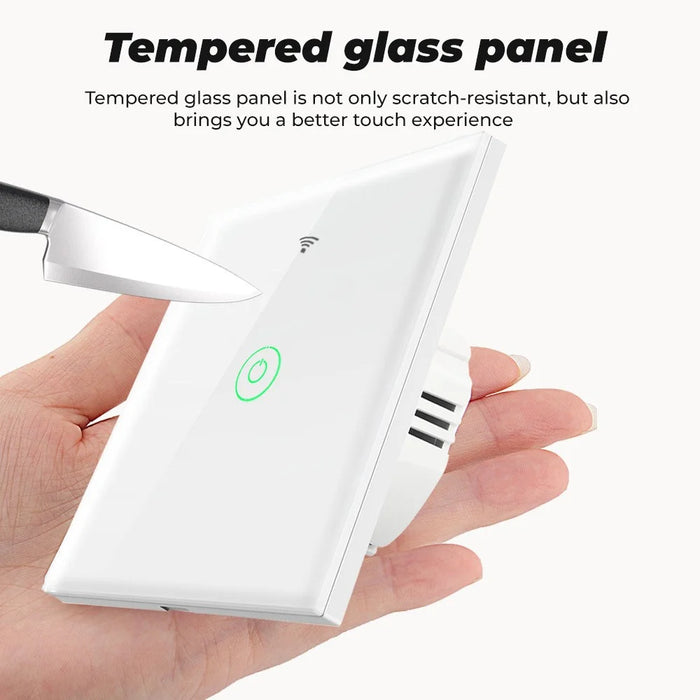 SMATRUL TMR01-20A-EU Tuya Smart Home APP WiFi Touch Switch Light Wall Panel DIY Relay Module Timer Socket - White - 7