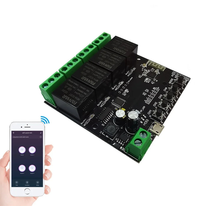WiFi Relay Tuya Smart Switch Module 4 Channel APP Remote Control Timer DIY Inching Self-Locking Work with Alexa Google Home - 1