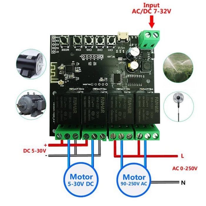 WiFi Relay Tuya Smart Switch Module 4 Channel APP Remote Control Timer DIY Inching Self-Locking Work with Alexa Google Home - 5