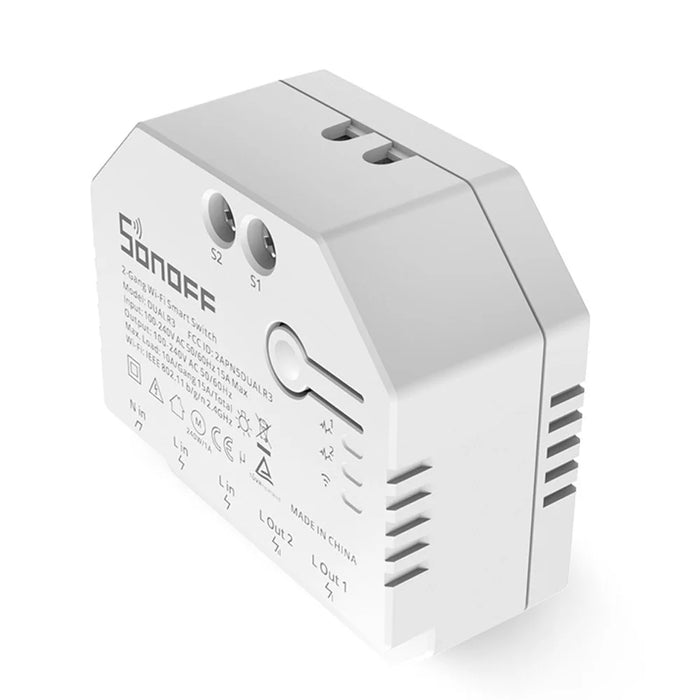 SONOFF DUALR3 2 Gang WiFi Smart Light Switch 2 Way DIY Breaker Module Remote Control with Power Meter - 6
