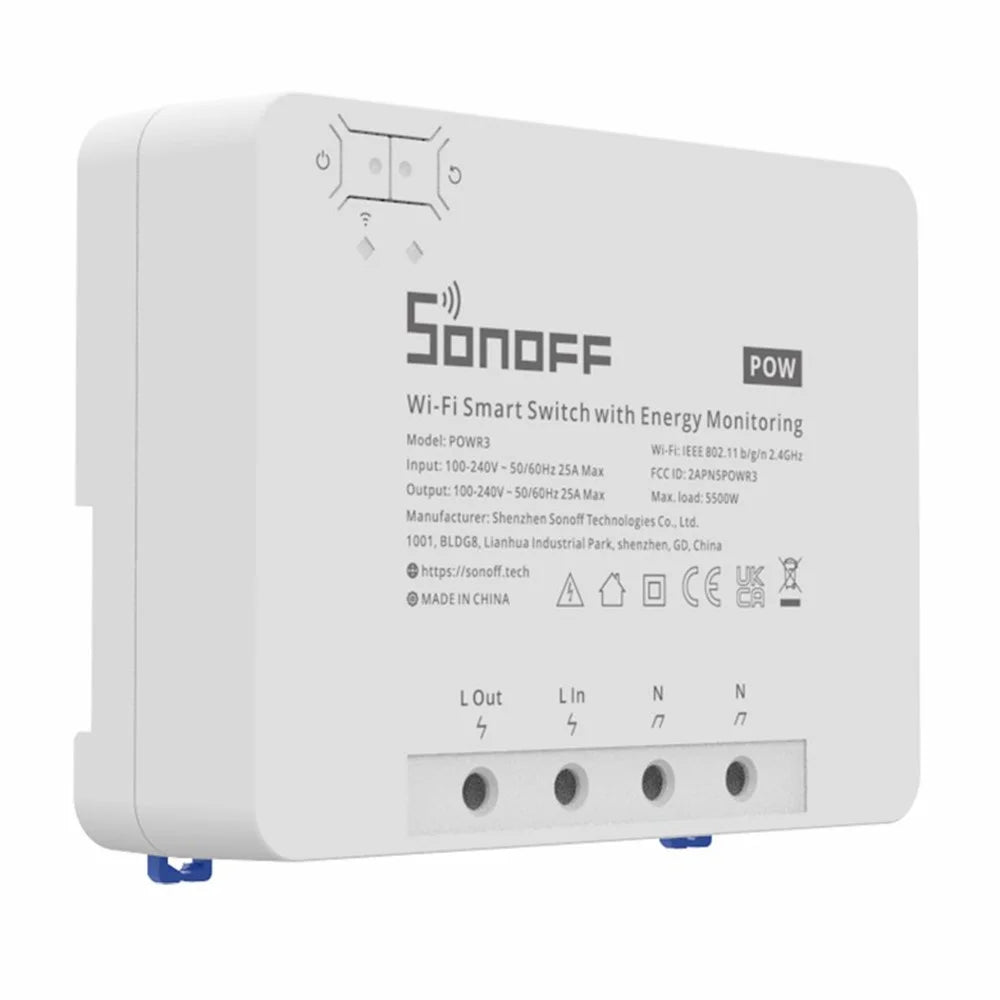 SONOFF POWR3 High Power Smart Switch Power Metering WiFi Home Voice Control Switch - 2