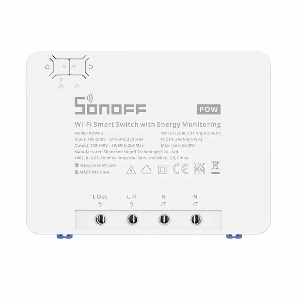 SONOFF POWR3 High Power Smart Switch Power Metering WiFi Home Voice Control Switch - 3