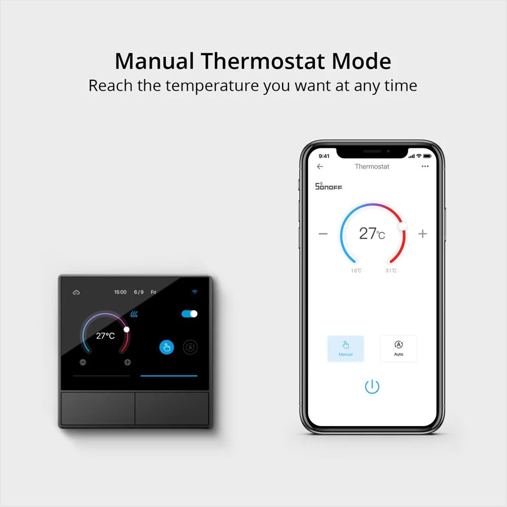 SONOFF NSPanel WiFi Smart Scene Wall Switch 2-Switch Panel Wireless Touchscreen Control for Smart Temperature Function - EU Plug - 5