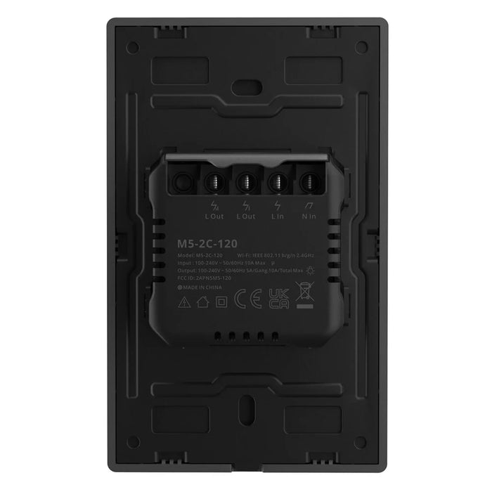 SONOFF M5-2C-120 Smart Wi-Fi Wall Switch Touch Light Switch 2-Gang Works with Alexa/Google Home/Alice/Siri Shortcuts - US Plug - 5