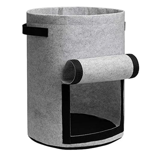 10 Gallon Vegetable Seedling Bag Non-Woven Fabric Potato Growing Bucket Planting Bag - Grey - 1