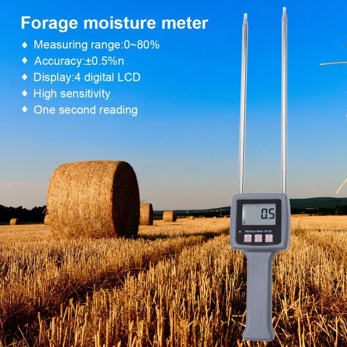 Digital Portable Hay Moisture Meter with Probe Hygrometer Hay Bale Moisture Tester - 4