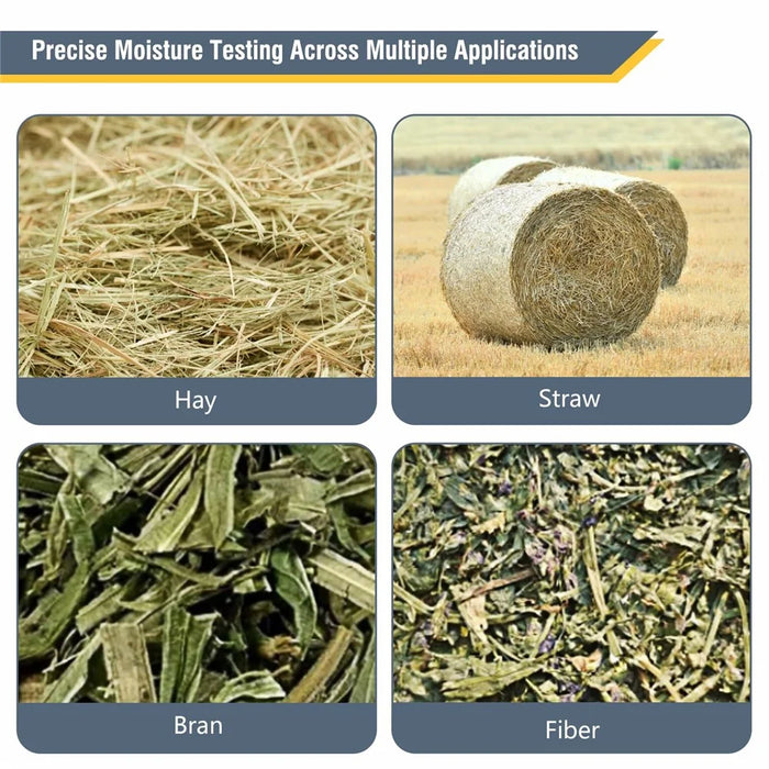 Digital Portable Hay Moisture Meter with Probe Hygrometer Hay Bale Moisture Tester - 7
