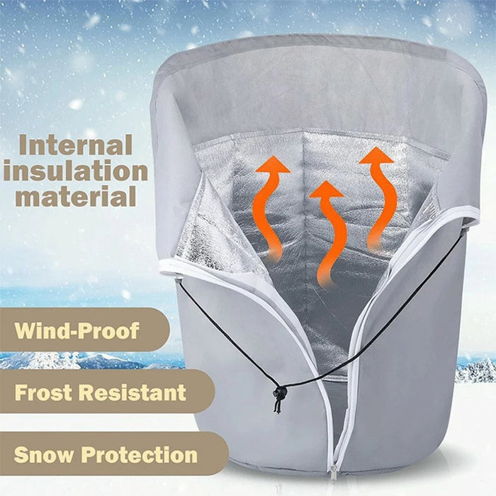45x70cm Winter Plant Pot Protection Bag Flower Pot Cover with Drawstring and Zipper - 3