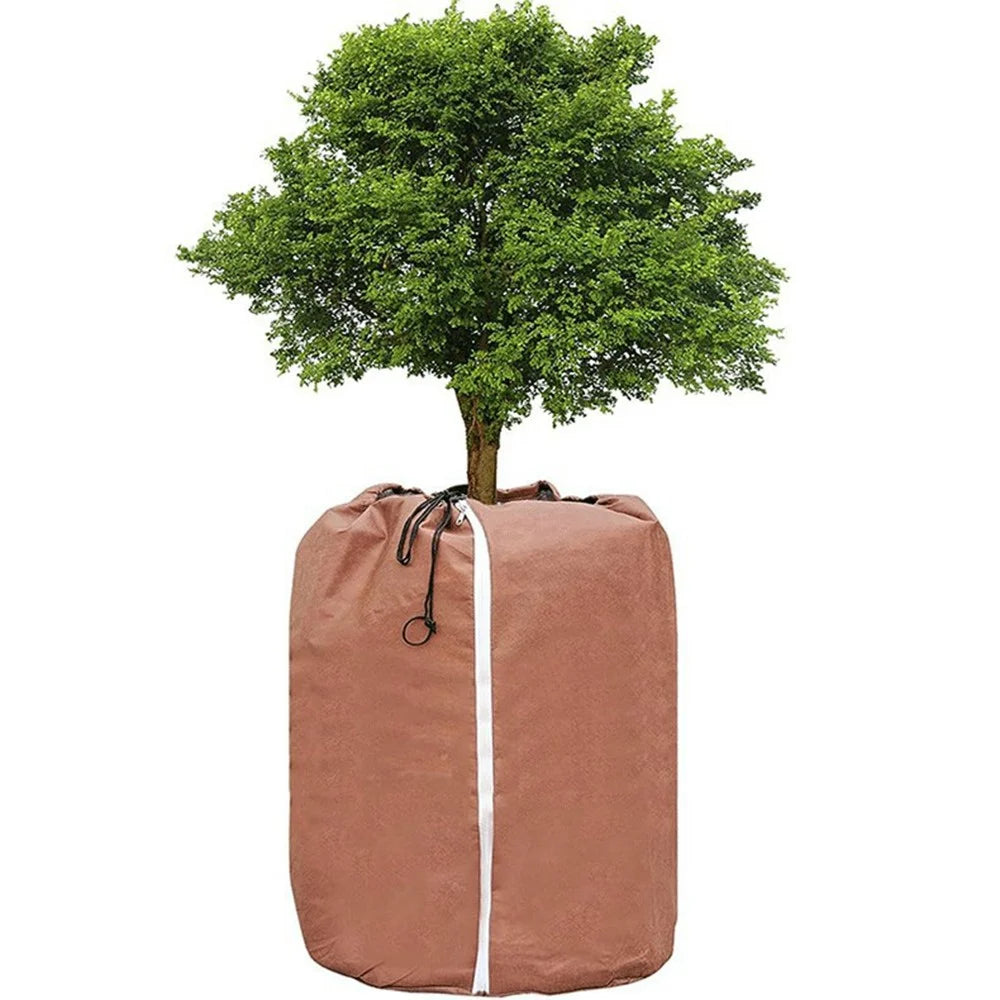 65x70cm Winter Plant Pot Protection Bag with Drawstring and Zipper Anti-Frost Plant Cover - 7