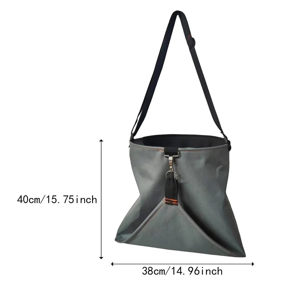 Waterproof Oxford Cloth Fruit Picking Bag with Quick Release Buckle for Garden Farm Outdoor Harvesting - Grey - 5