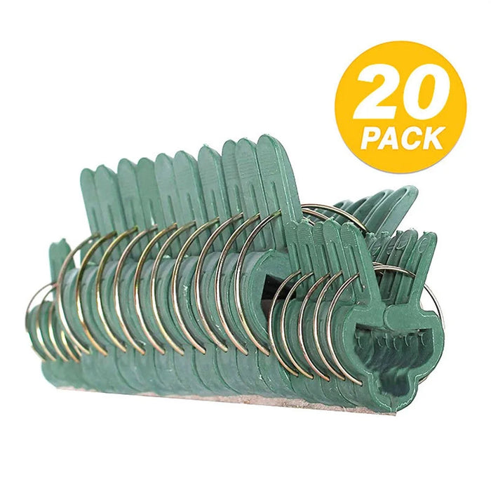 10Pcs Large + 10Pcs Small Garden Plant Support Clips Tomatoes Flowers Plastic Fixing Clamps - 1