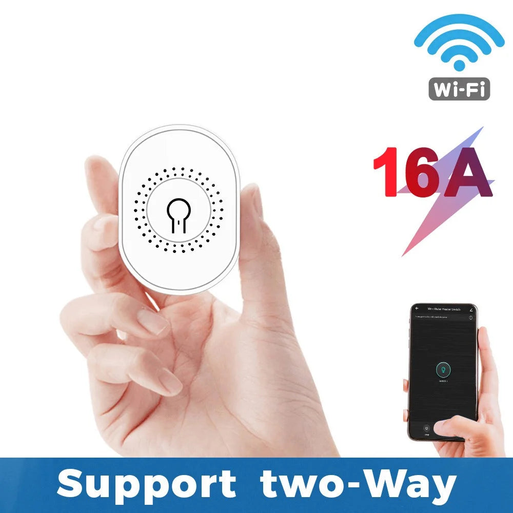 SMATRUL TMW02 16A Tuya WiFi Mini Switch Module Breaker Smart Automation DIY Light 2 Way Voice Control Work with Alexa Google Home - White - 3