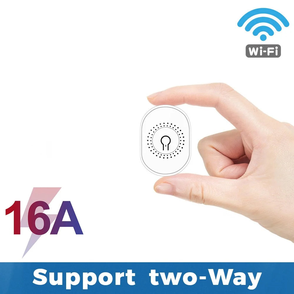 SMATRUL TMW02 16A Tuya WiFi Mini Switch Module Breaker Smart Automation DIY Light 2 Way Voice Control Work with Alexa Google Home - White - 4