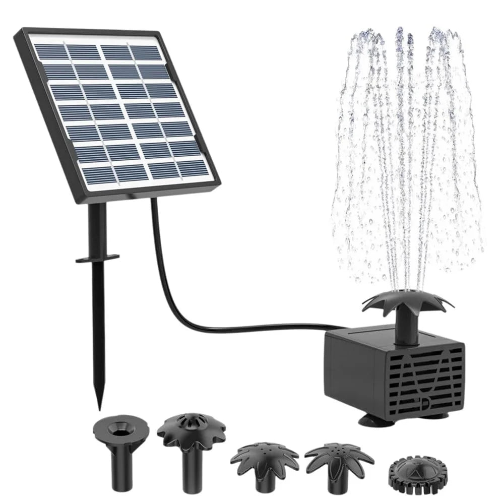 Solar Powered Outdoor Garden Floating Fountain 55cm Spray Height Pond Water Circulating Pump - 1
