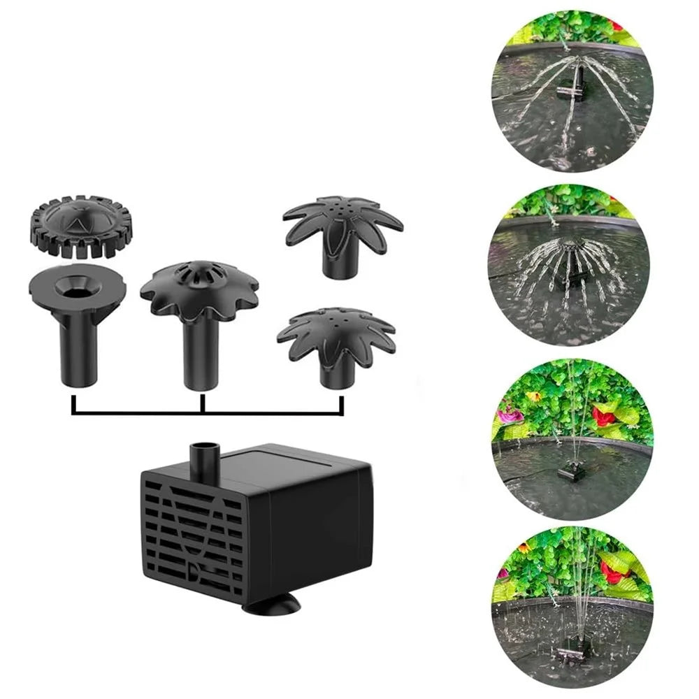 Solar Powered Outdoor Garden Floating Fountain 55cm Spray Height Pond Water Circulating Pump - 4