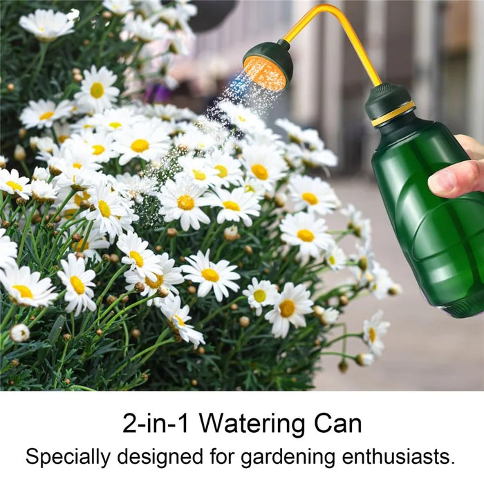 Long Spout Watering Can Squeeze Handle Thin Nozzle Bent Neck Plant Sprayer for Indoor Gardening / Houseplants - Green - 5