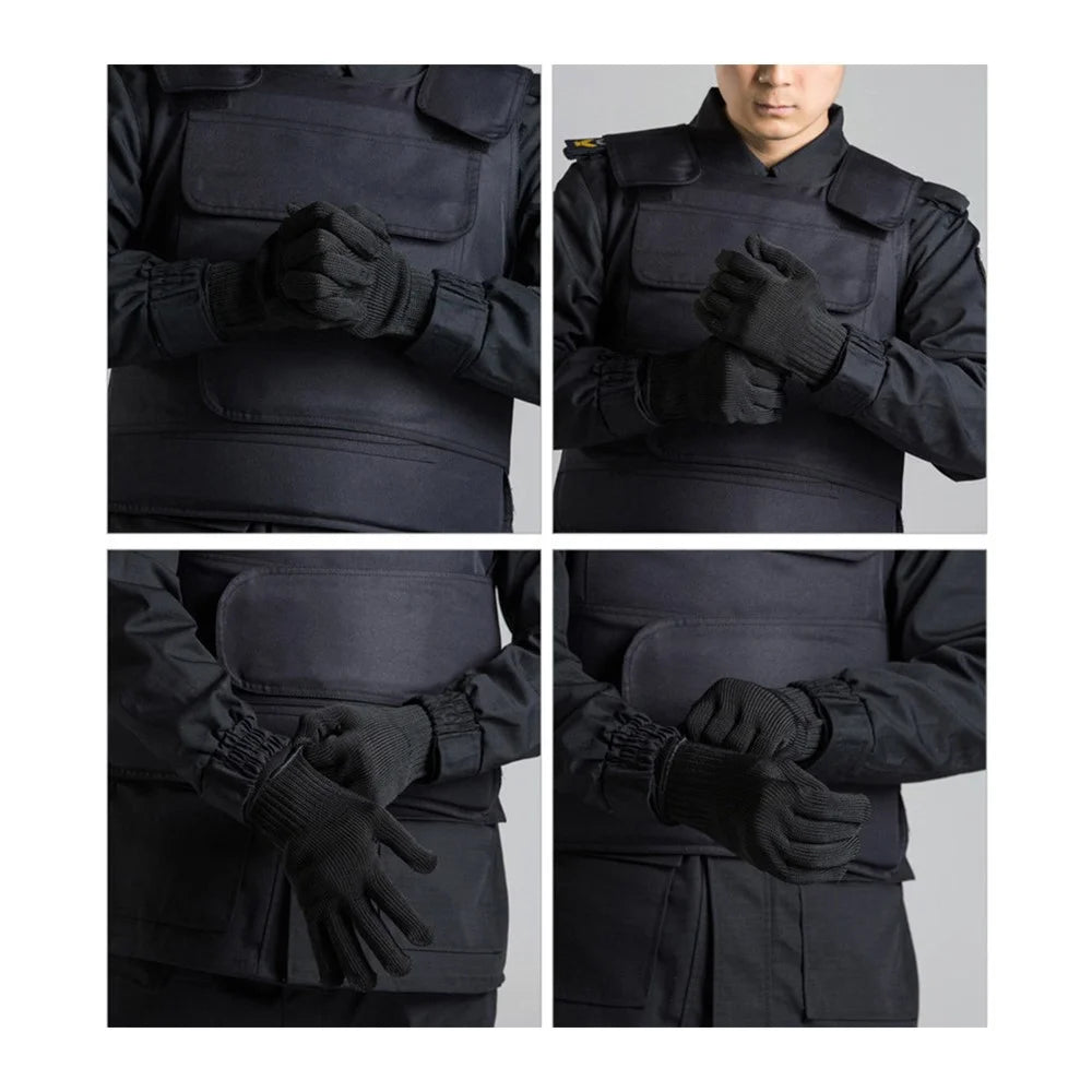 MH-F105 1 Pair Polyester+Steel Wire 5-Level Cut-Resistant Gloves Hand Protection Full-finger Gloves - 6