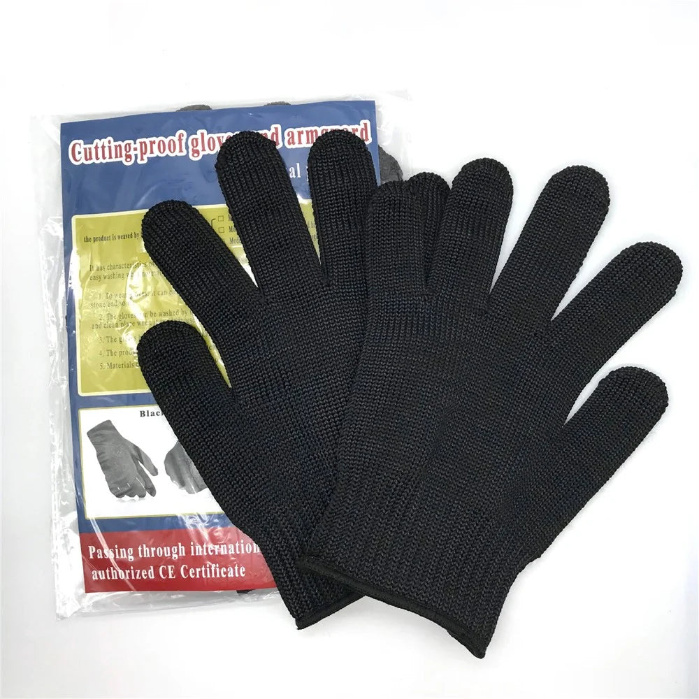MH-F105 1 Pair Polyester+Steel Wire 5-Level Cut-Resistant Gloves Hand Protection Full-finger Gloves - 7