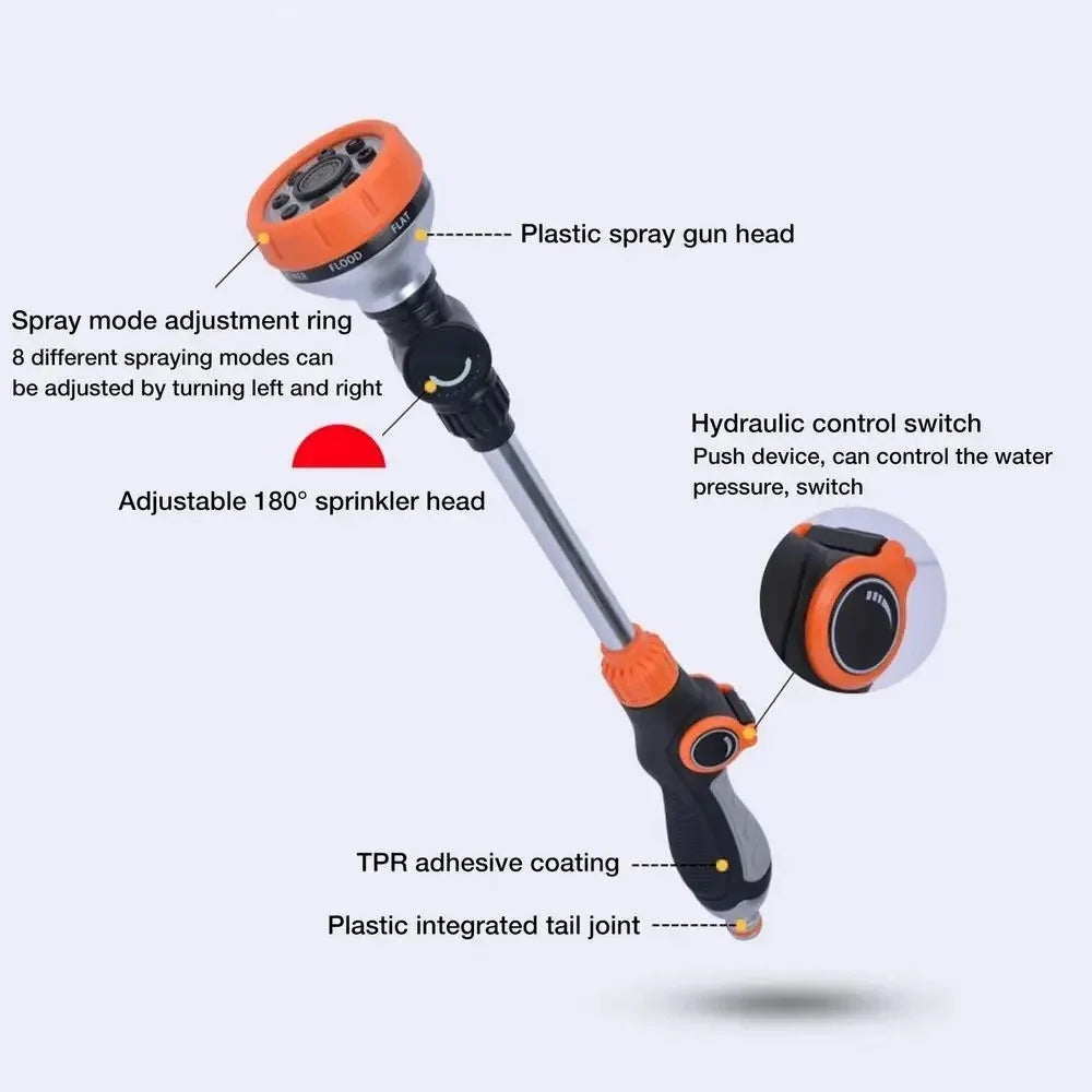 Household Car Washing Spray Nozzle High Pressure Water Spray Multiple Spray Modes Car Water Gun Cleaning Tool - 4