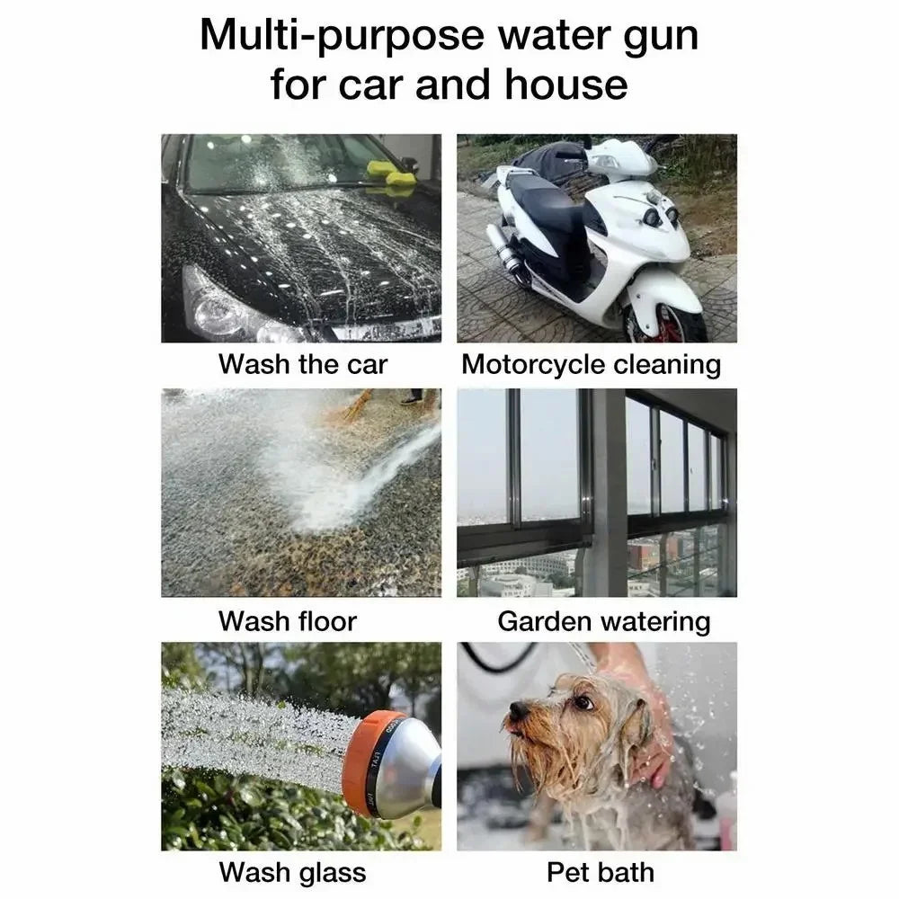 Household Car Washing Spray Nozzle High Pressure Water Spray Multiple Spray Modes Car Water Gun Cleaning Tool - 7