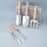 5Pcs Stainless Steel Gardening Tool Wooden Handle Fork Shovel Rake Set - 2