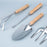 5Pcs Stainless Steel Gardening Tool Wooden Handle Fork Shovel Rake Set - 4