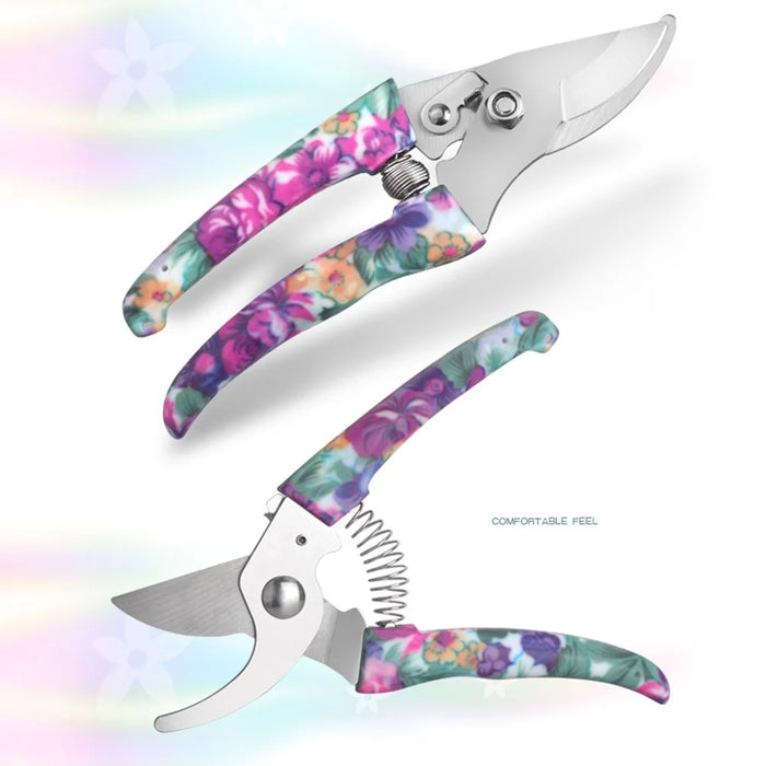 JC-1010 5Pcs / Set Stylish Pattern Garden Tools Soil Loosening Watering Can Tool Kit - Purple - 7