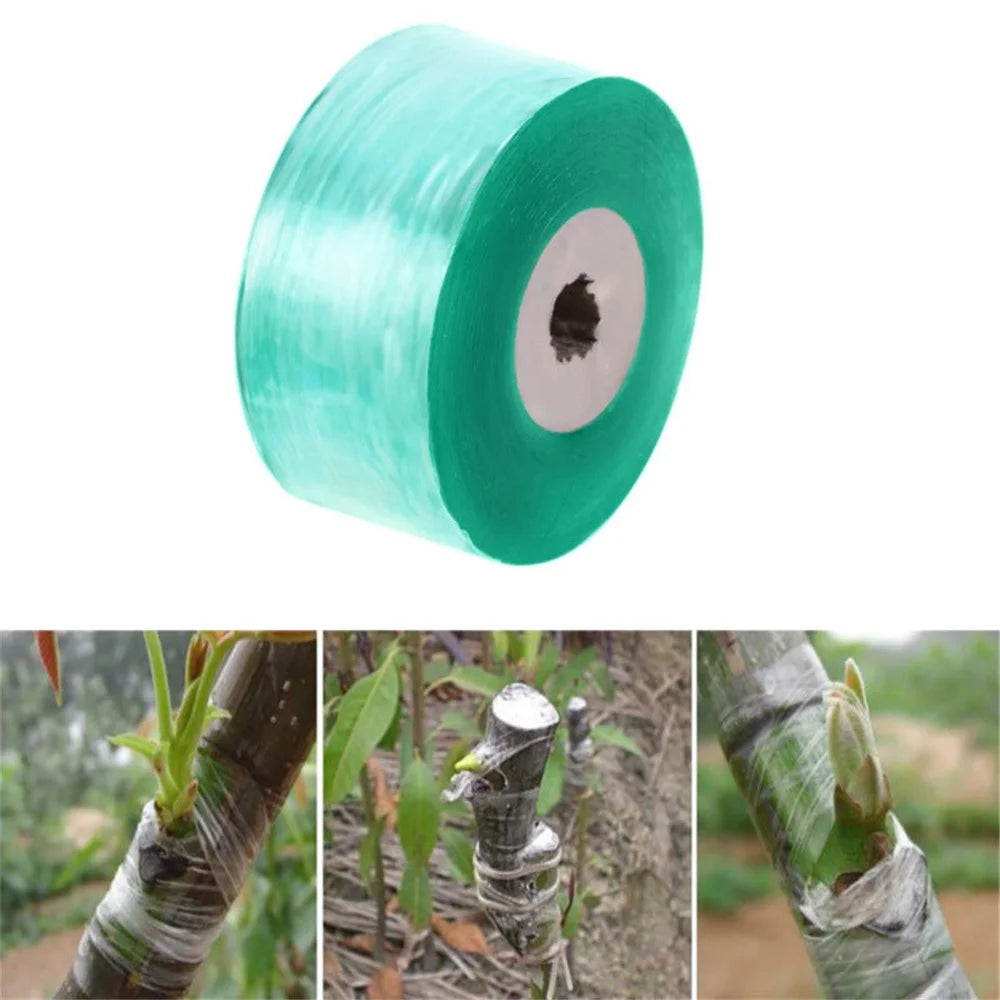 100Mx2CM Grafting Tape PE Self-Adhesive Membrane Strap for Budding Garden Plants - 5