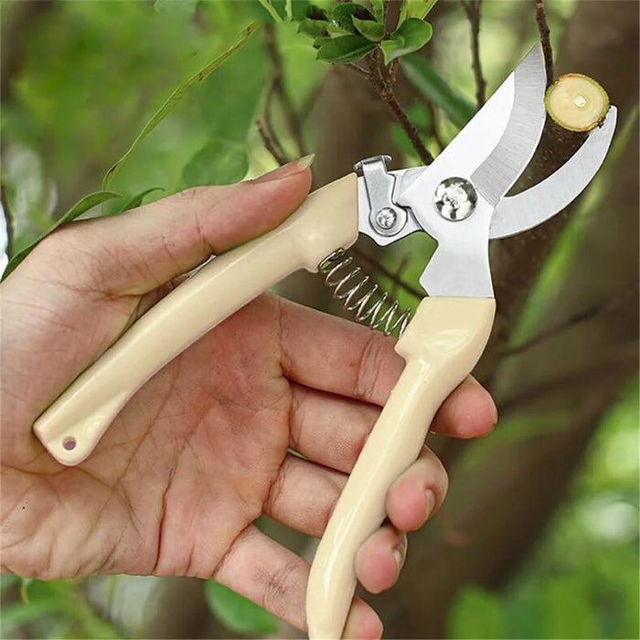 Garden Pruning Shears Scissors Stainless Steel Blade Handheld Pruners - Curved Blade - 5