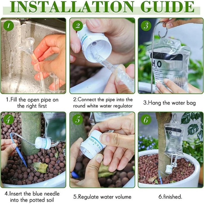 ABS+PVC 350ML Irrigation Drip Bag Automatic Plants Self Watering Tool Device - 5