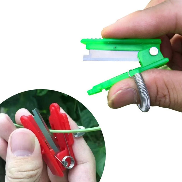 100Pcs Farm Orchard Thumb Knife Garden Pruner Vegetable Fruit Picking Cutter - Green - 2